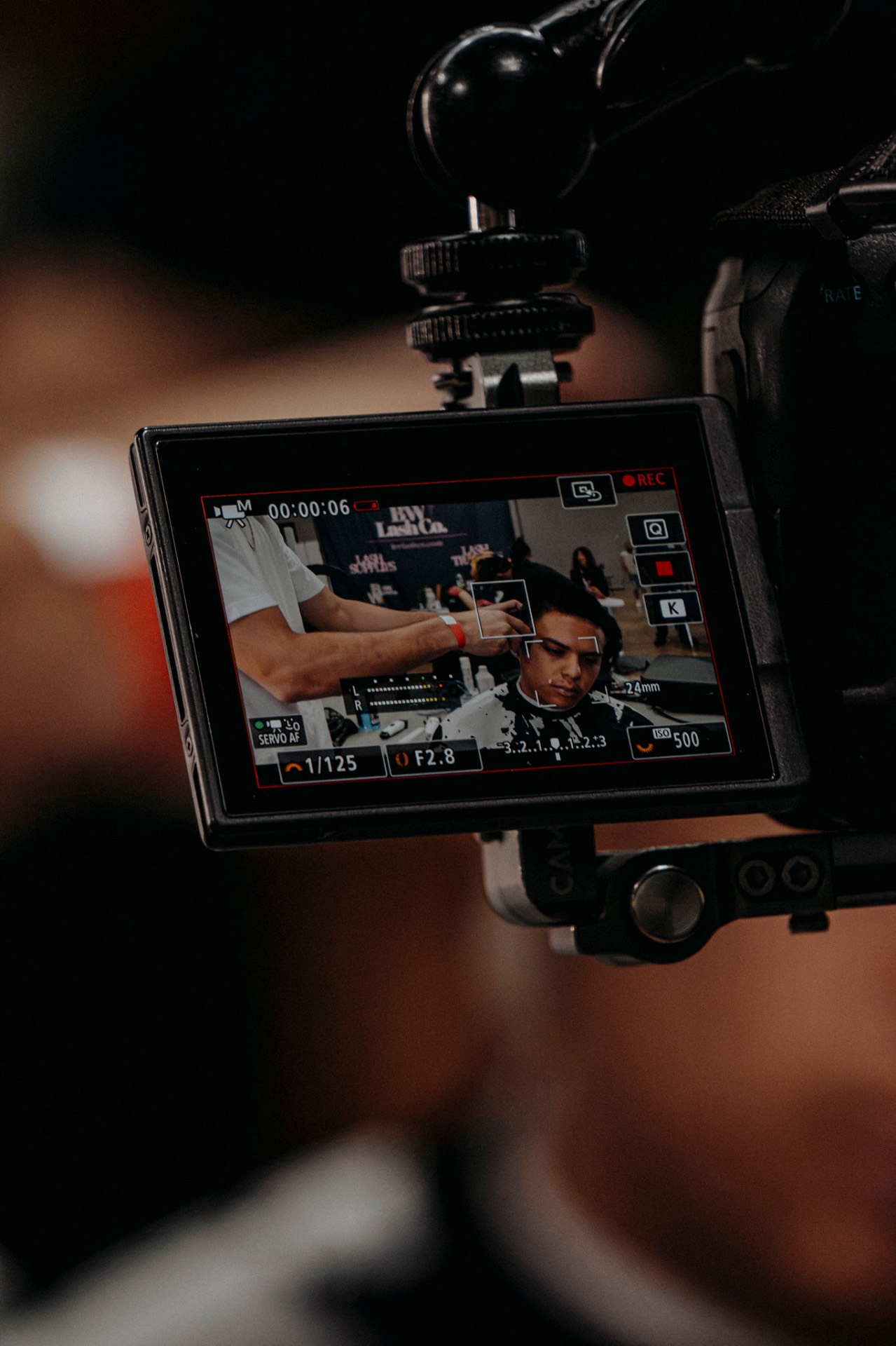 Camera filming a cut at the Hall of Cuts Expo 2026